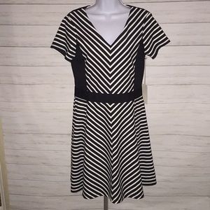 41 Hawthorn Stripes Black & White Dress
